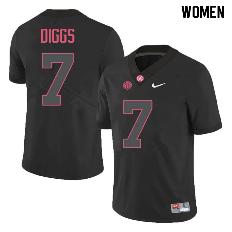 Women #7 Trevon Diggs Alabama Crimson Tide College Football Jerseys Sale-Black
